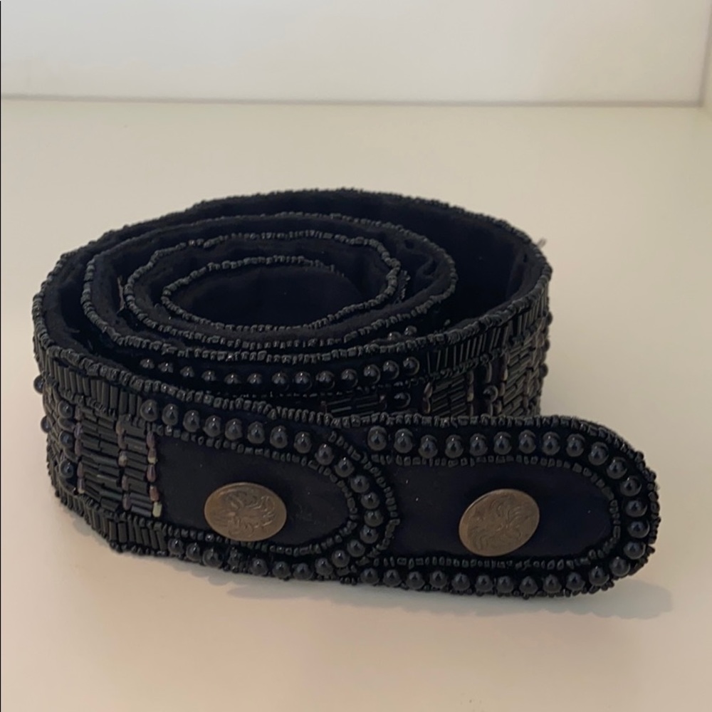 Ibisco Black Beaded Belt